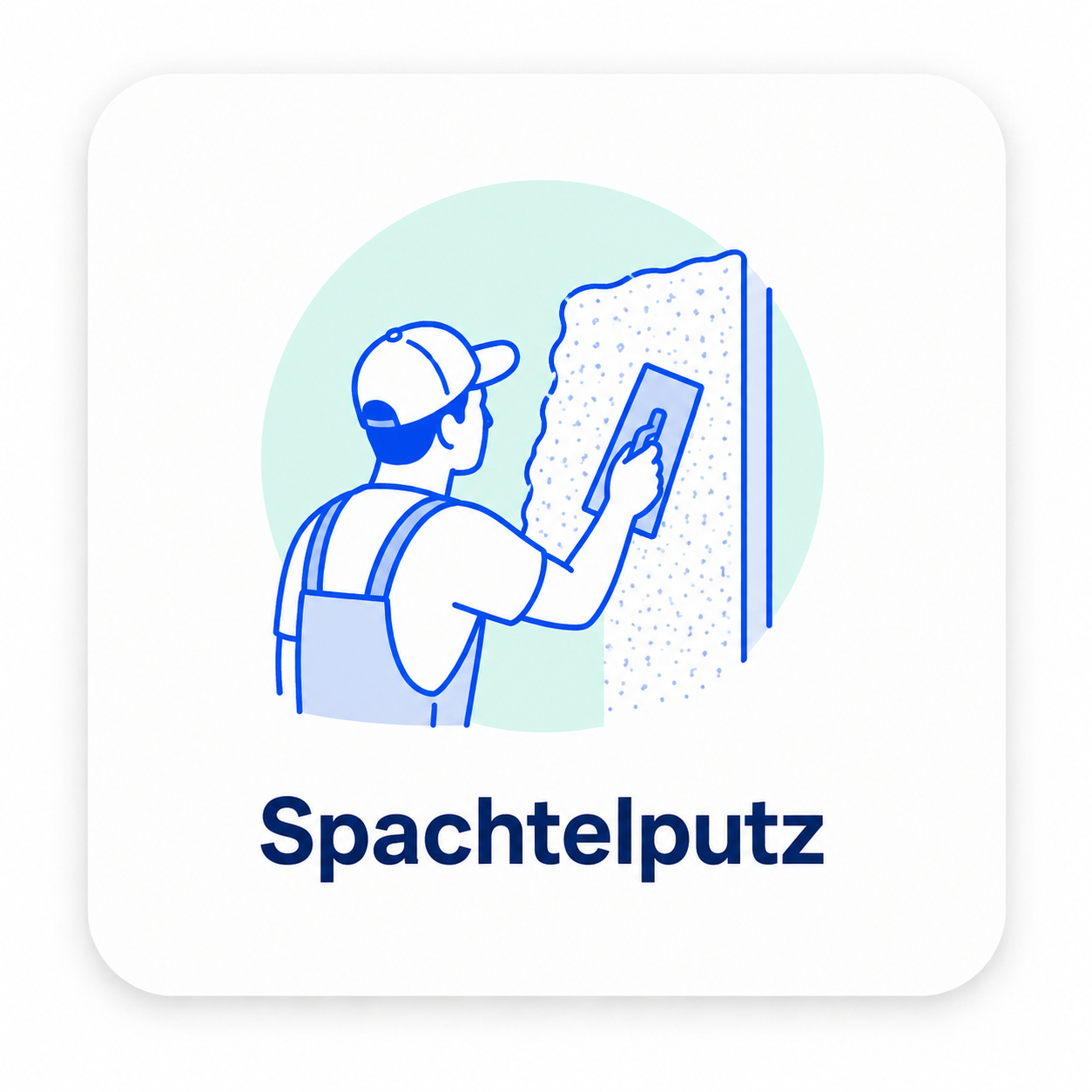 Glad stucwerk of spachtelputz